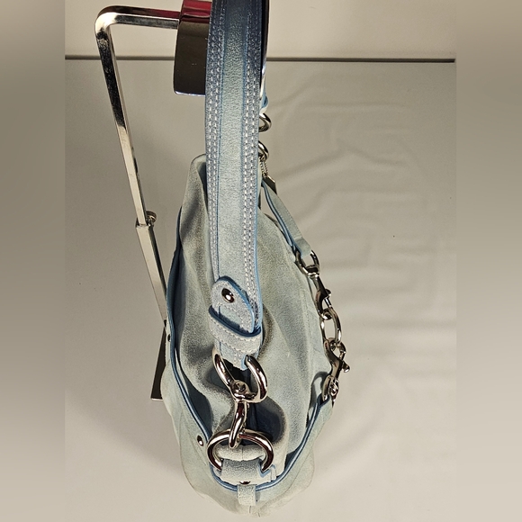 Extremely Rare Vintage Coach legant Light Blue Suede Shoulder Bag - Picture 4 of 13